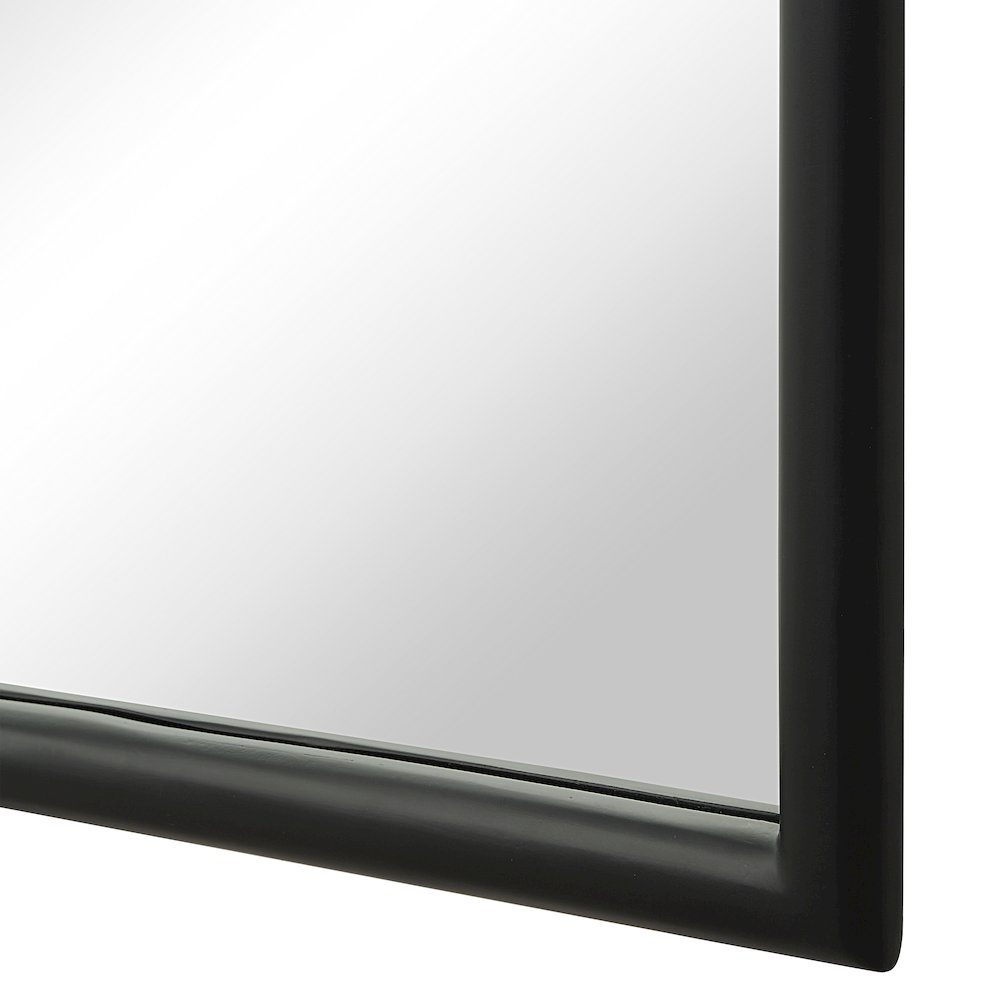 Trellis 69.75" H x 38" W Wall Mirror, Black. Picture 5