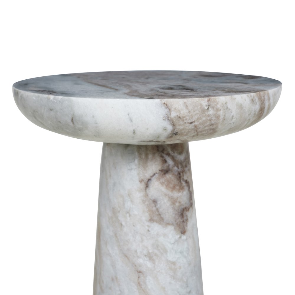 Mercura Indoor Mercury Black  Marble Side Table. Picture 2