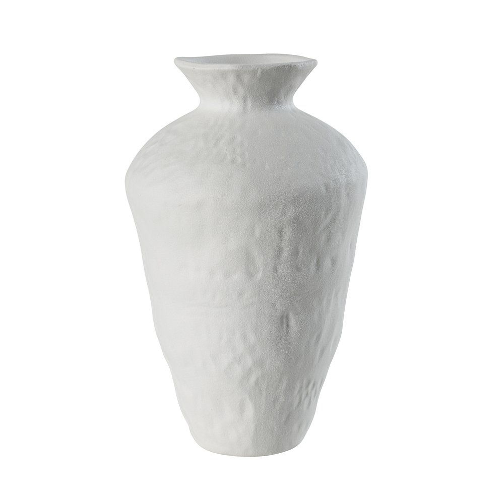 Melton Vase In White Color. Picture 1