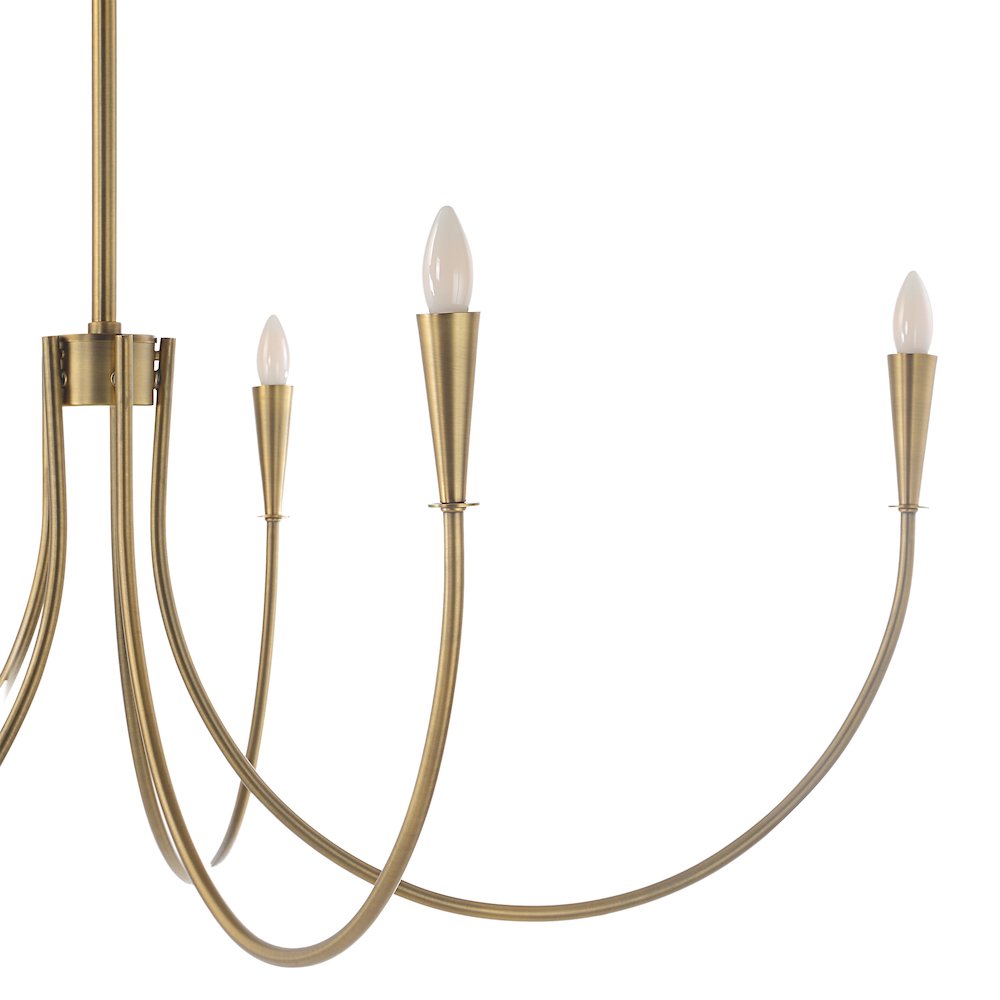 Luzon 90" Height Ceiling Fixture, Plated Dark Antique Brushed Brass. Picture 4