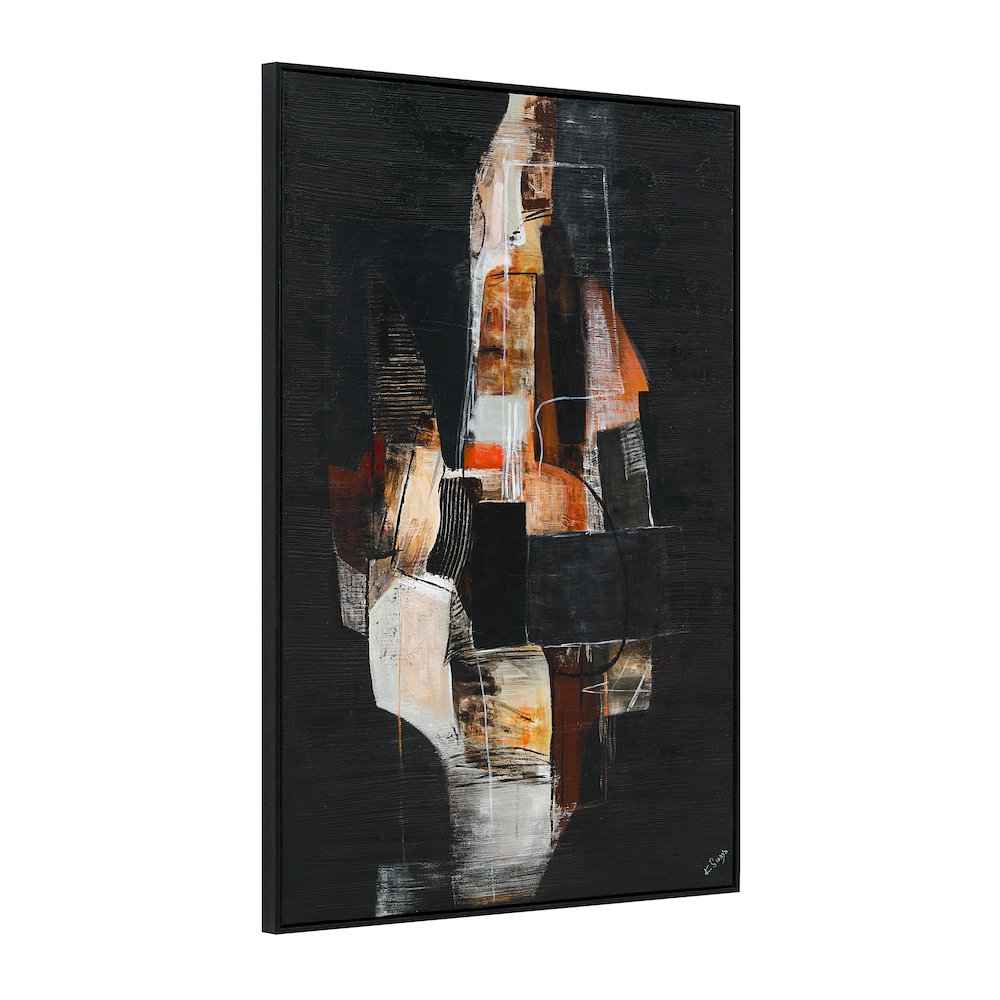 Nocturne 40" Wide Canvas Art with Wood Frame, Black. Picture 2