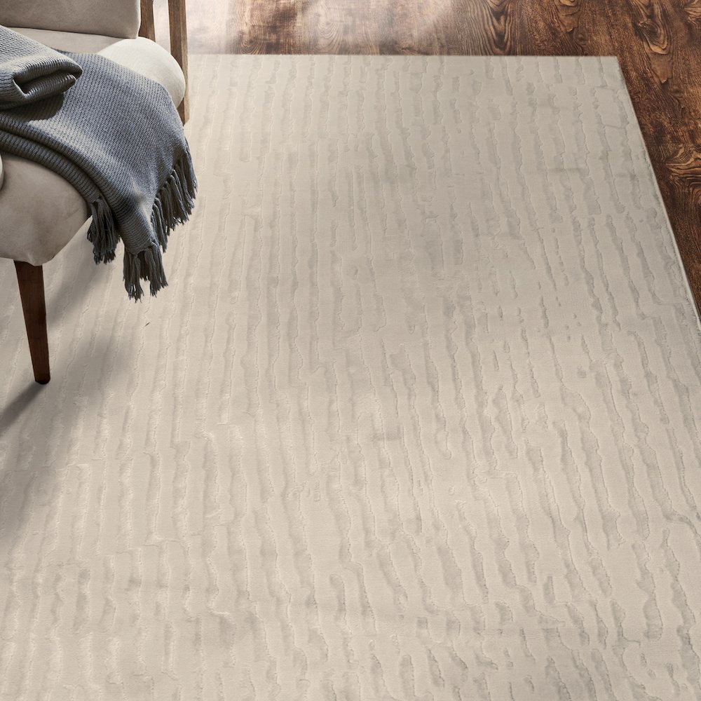 Camila 3’3 X 4’3 Power loomed Indoor Rug, Off-white. Picture 2
