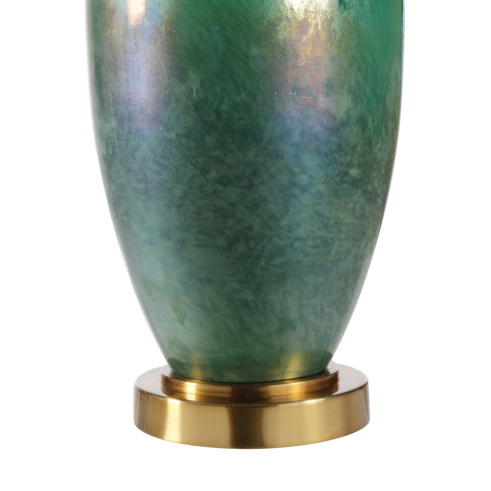 Wave 27.5" Height Table Lamps, Green. Picture 3
