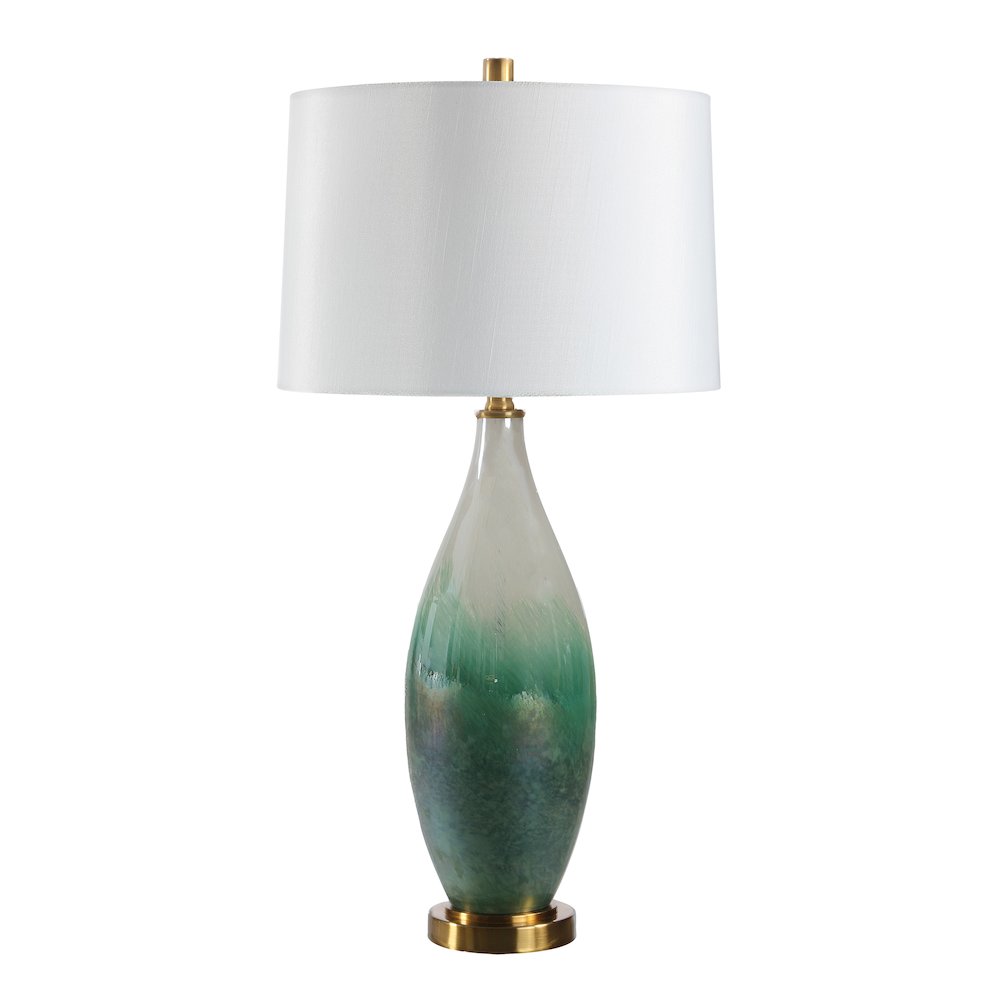 Wave 27.5" Height Table Lamps, Green. Picture 1