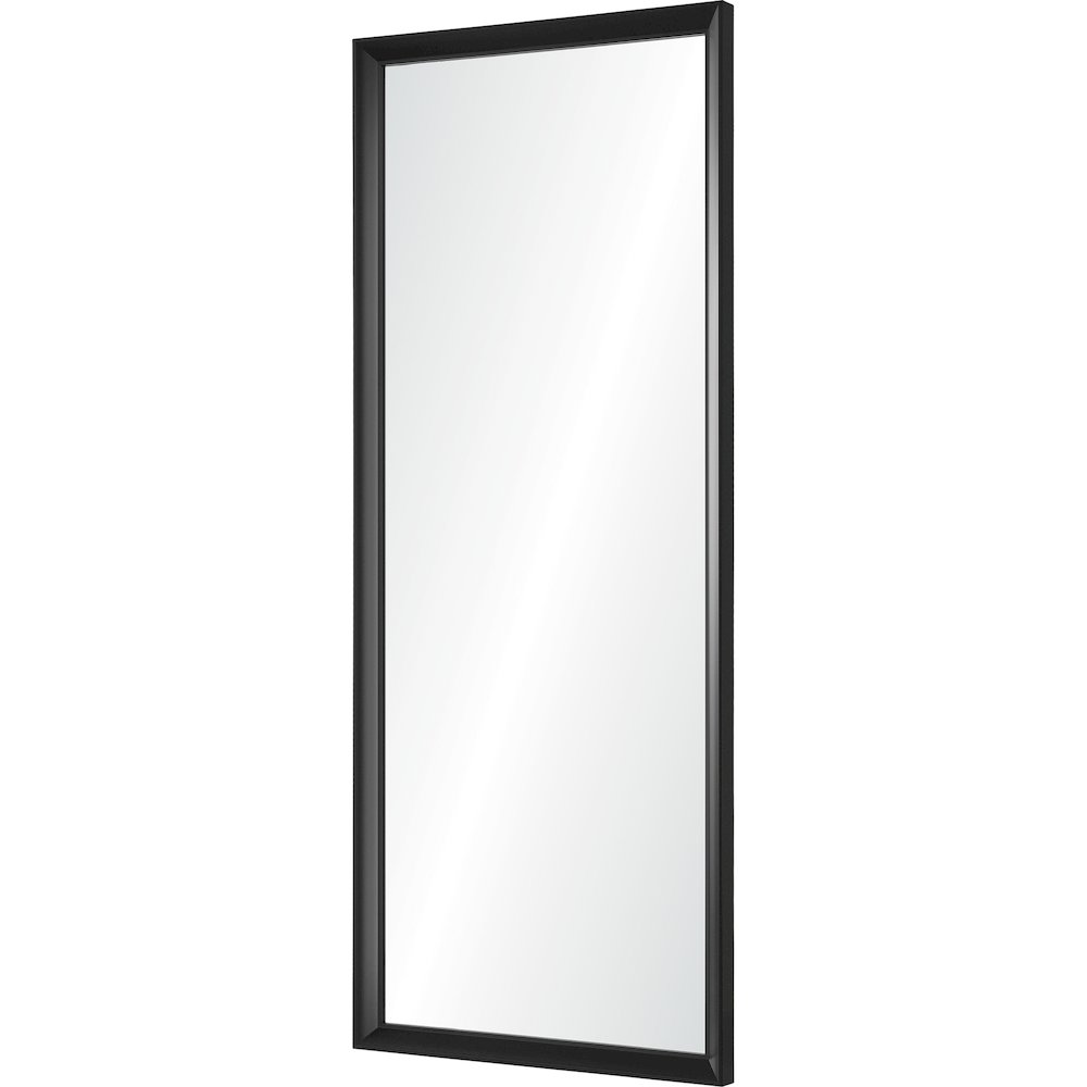 Delacorte 80" Tall Rectangle Wall Mirror, Black. Picture 3