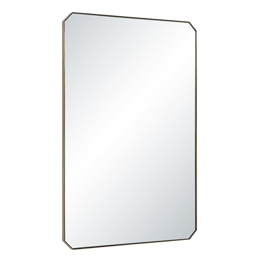 Nate 36" H x 24" W Wall Mirror, Yellow. Picture 3
