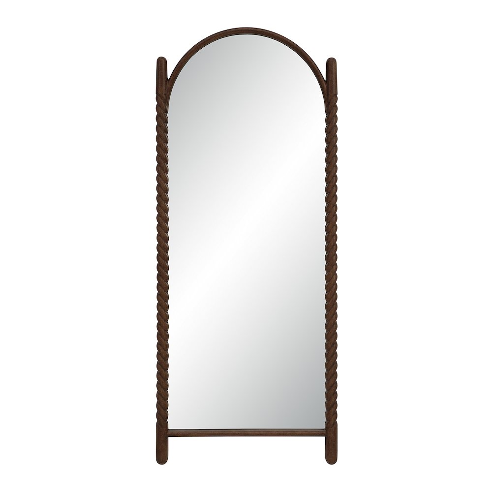 Ignatius 72" H x 30" W Wall Mirror, Walnut. Picture 1