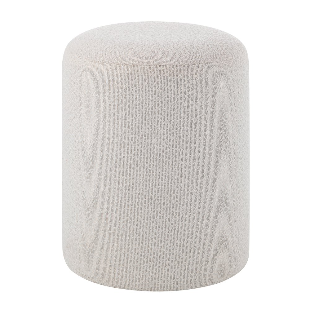 Corbin Ottoman In Cream Color. Picture 1