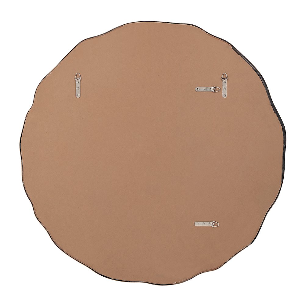 Bern 40" Tall Round Irregular Mirror, Antique Brushed Brass. Picture 4