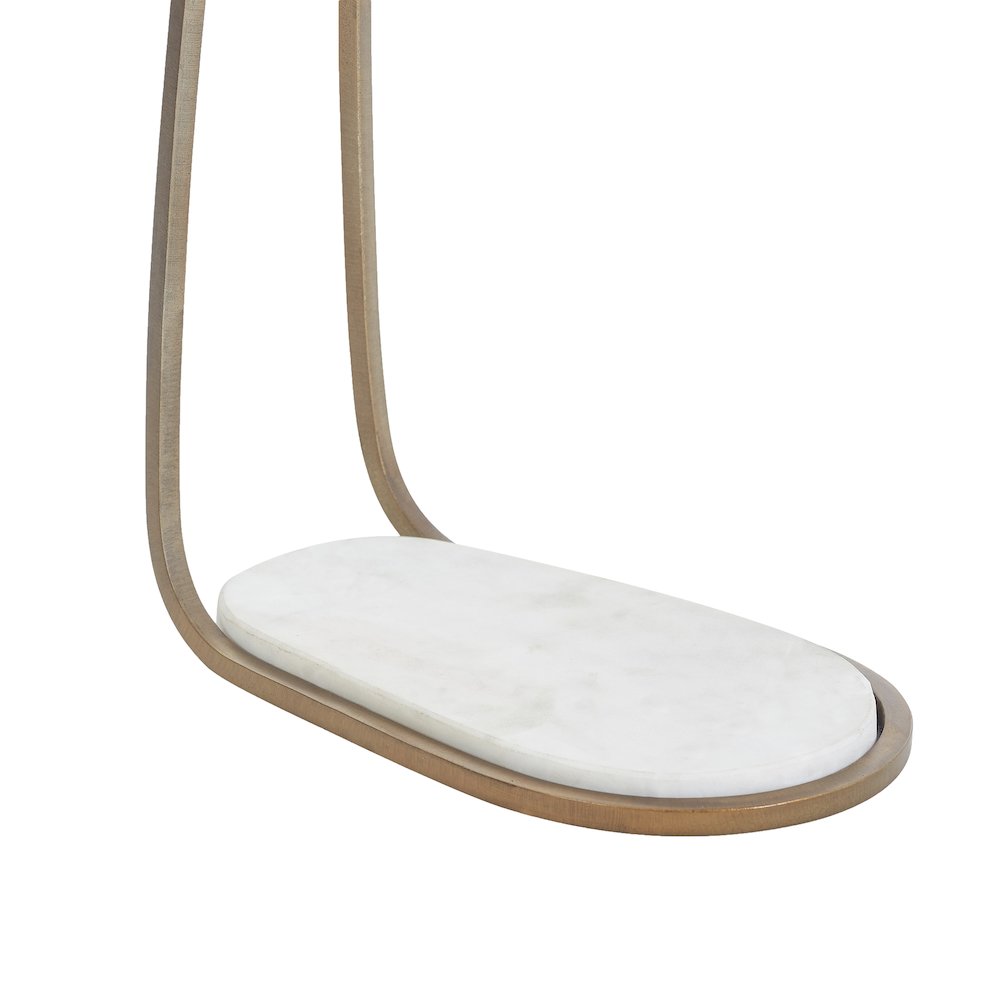 Balam Indoor Aluminum Table, Antique Brass. Picture 6