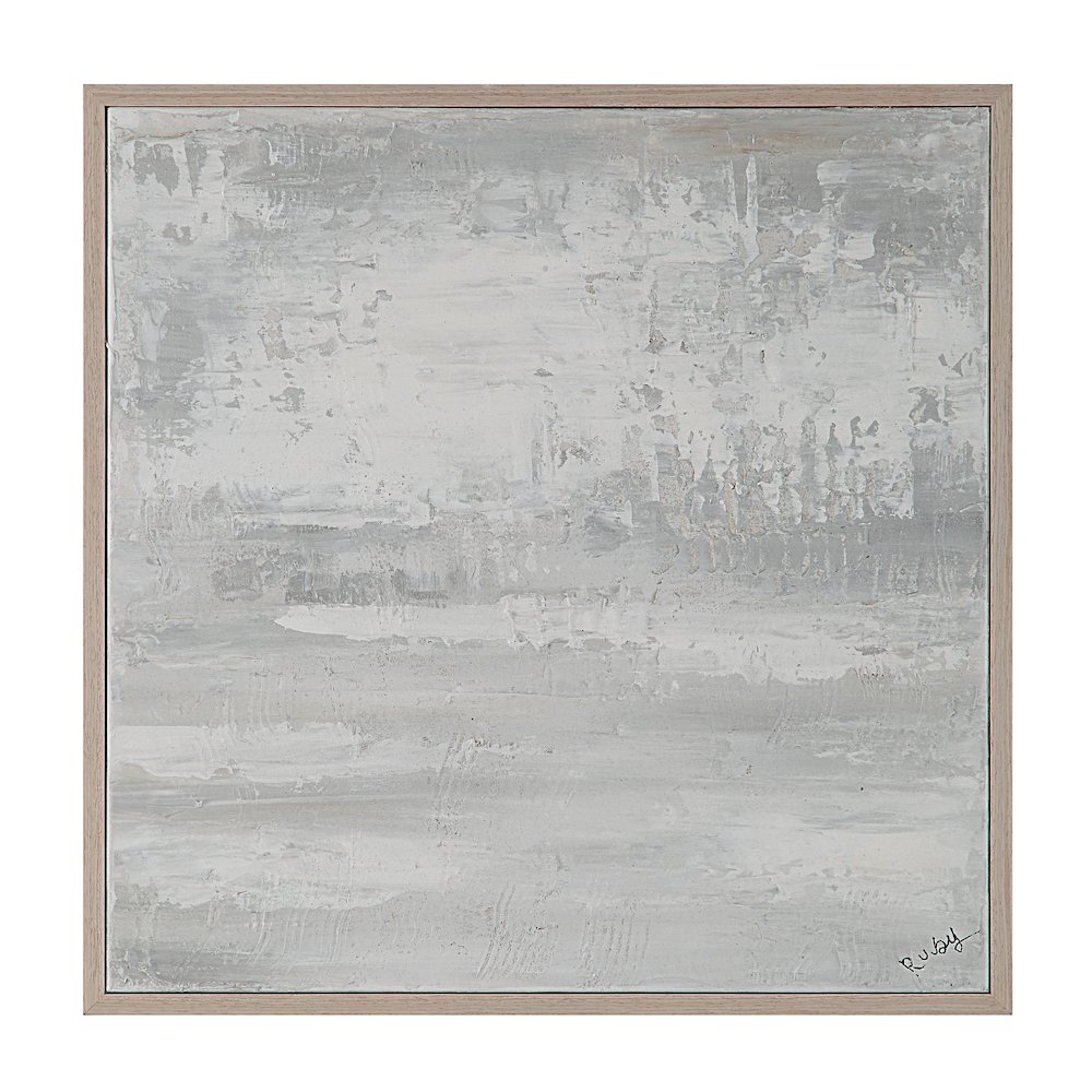 Heleni 30" Wide Canvas Art With Wood Frame, Cream. Picture 9