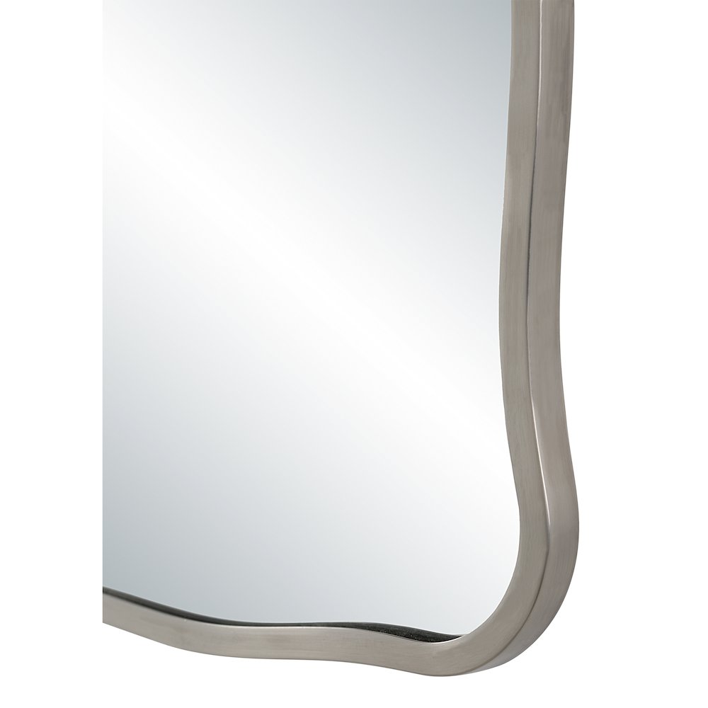 Balsa 36" H x 24" W Wall Mirror, Silver. Picture 5