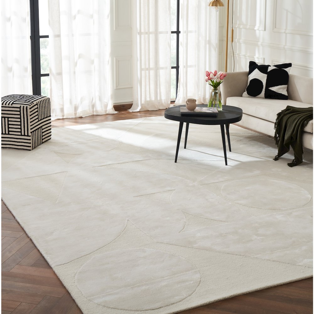 Mosaico Area Rug In Ivory Color. Picture 2
