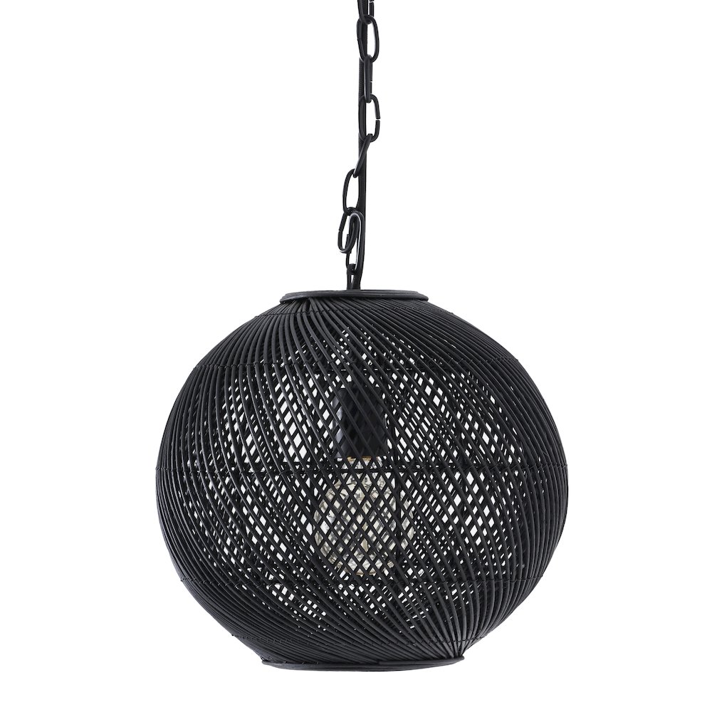Romika 12.5" Wide 1-Light Chandelier, Matte Black. Picture 1