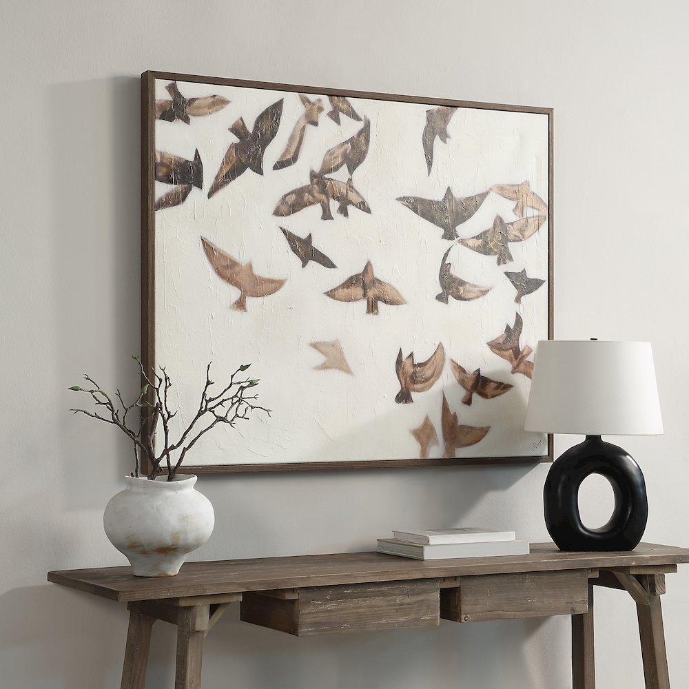 Busan 50" H x 40" W Canvas Art, White. Picture 2