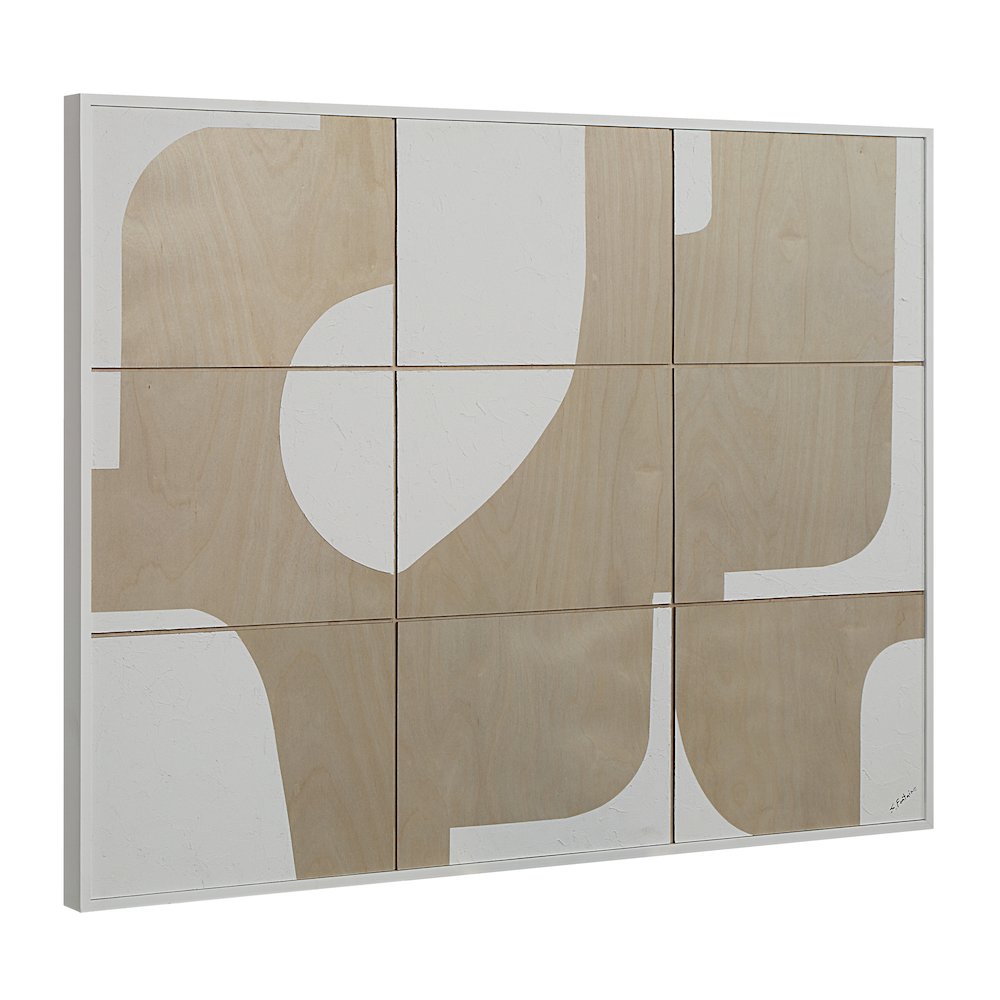 Erula 48" Wide Wall Art, Matte White. Picture 3