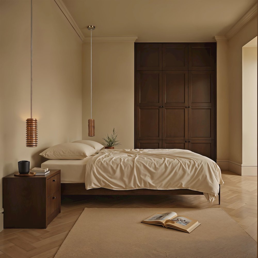 Rue 4" Length Ceiling Fixture, Walnut. Picture 4