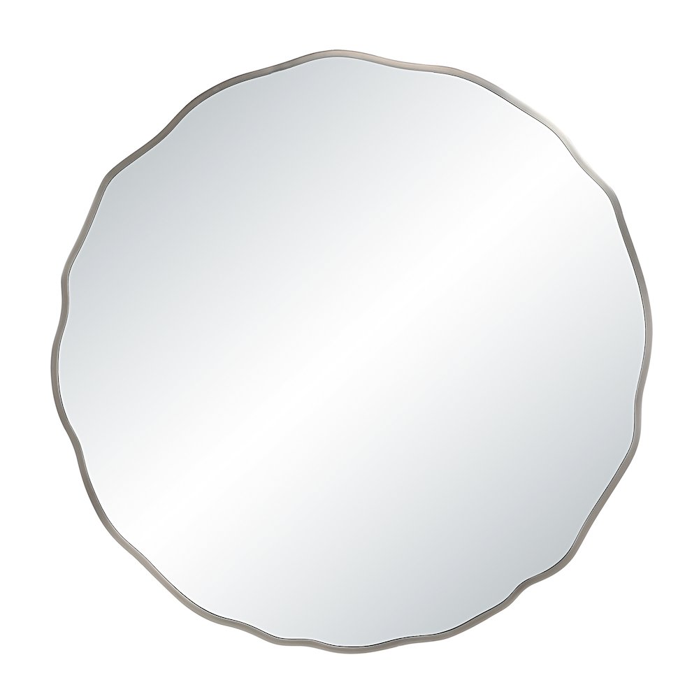 Knox 40" H x 40" W Wall Mirror, Silver. Picture 1