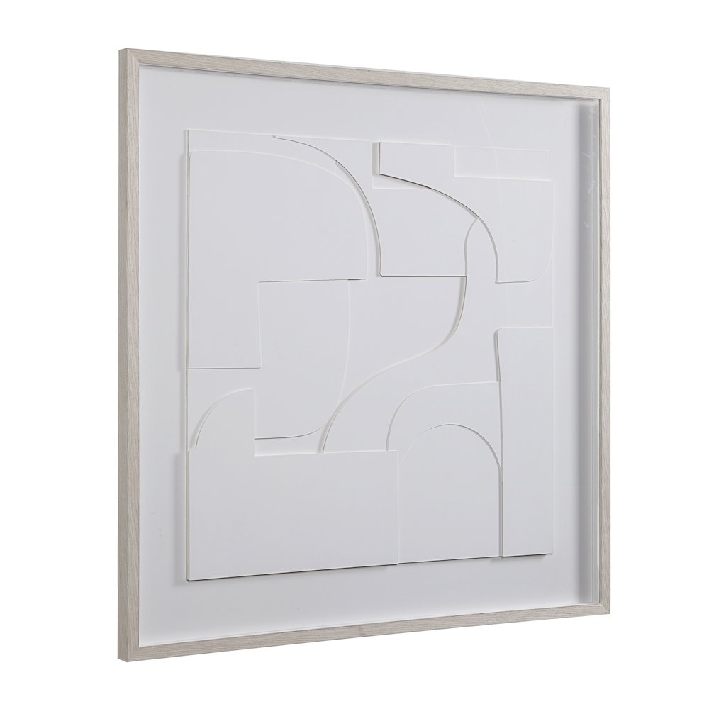 Stardust 48" Wide Wall Art, Matte White. Picture 3