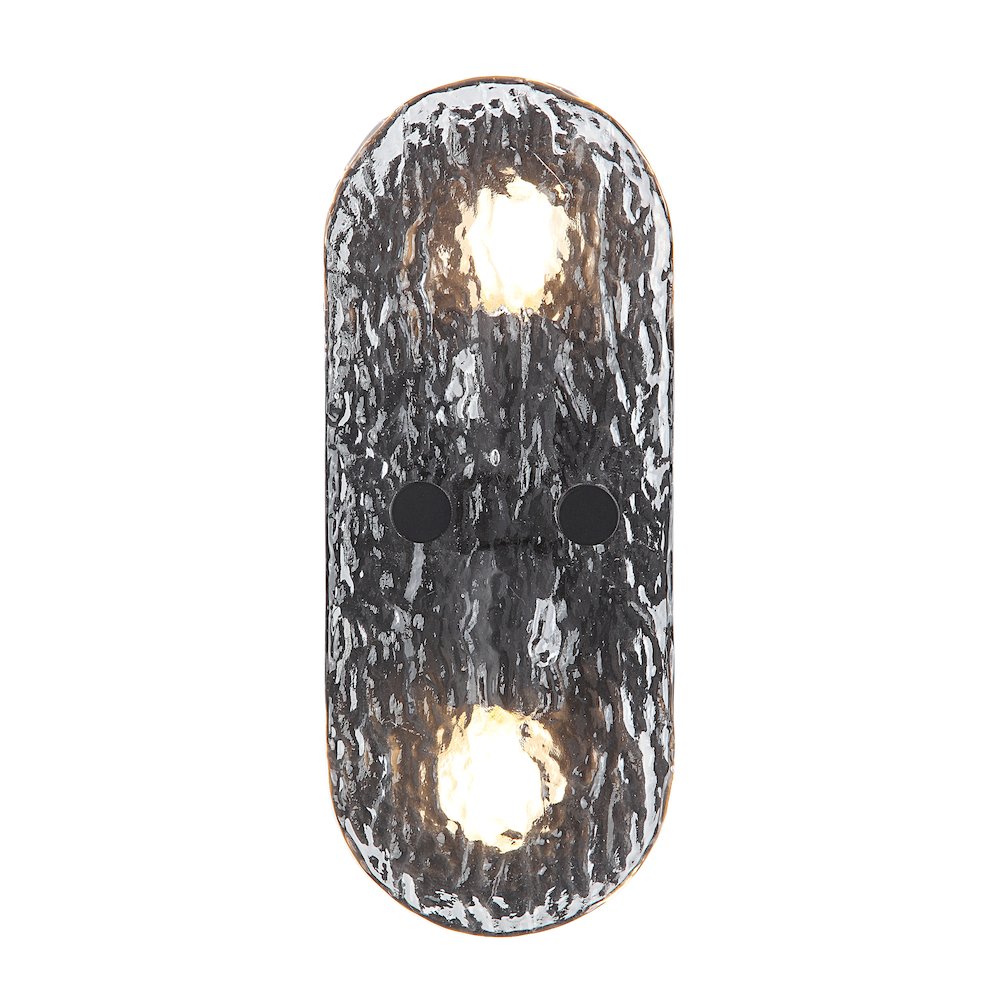 Noci 12" 2-Light Wall Sconce In Black Color. Picture 4
