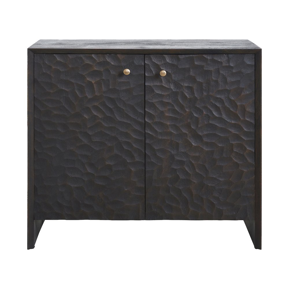 Jean Indoor Mango Wood Cabinet, Dark Brown. Picture 1