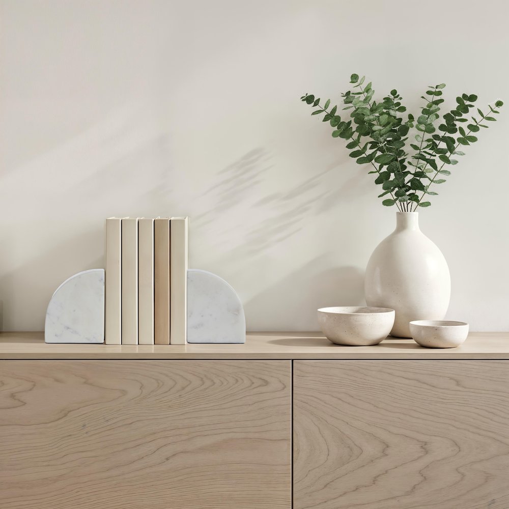 Carvella Bookends, Banswara Marble. Picture 4