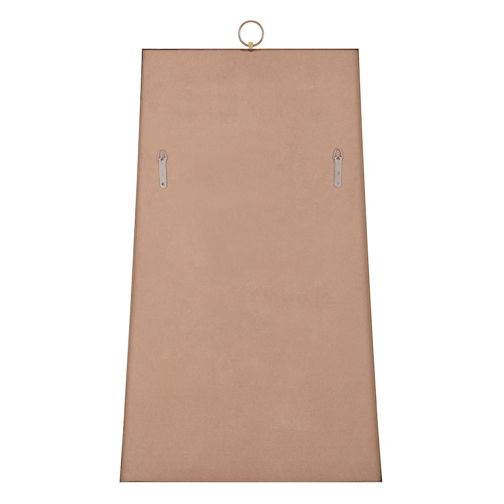 Ariadne 42" Tall Rectangular Mirror, Burnished Brass. Picture 4