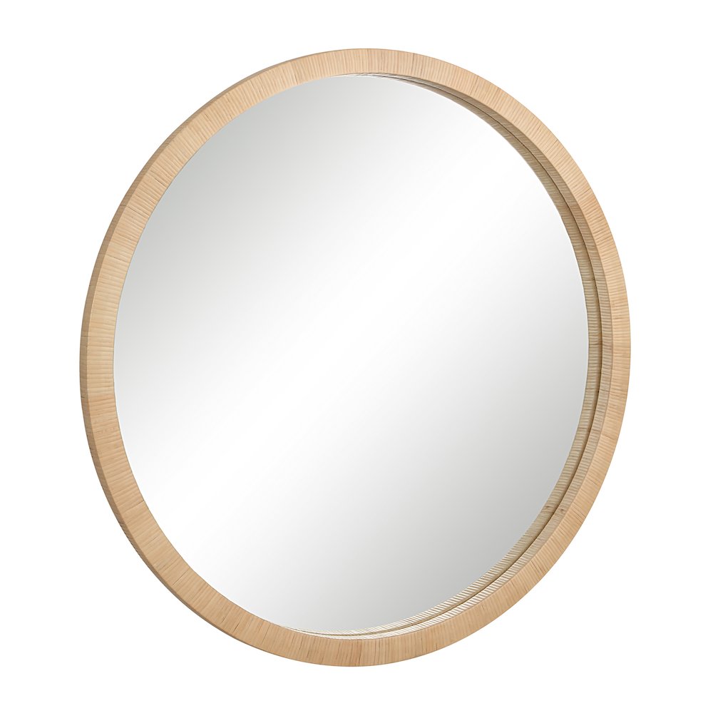 Rita 48" H x 48" W Wall Mirror, Brown. Picture 3