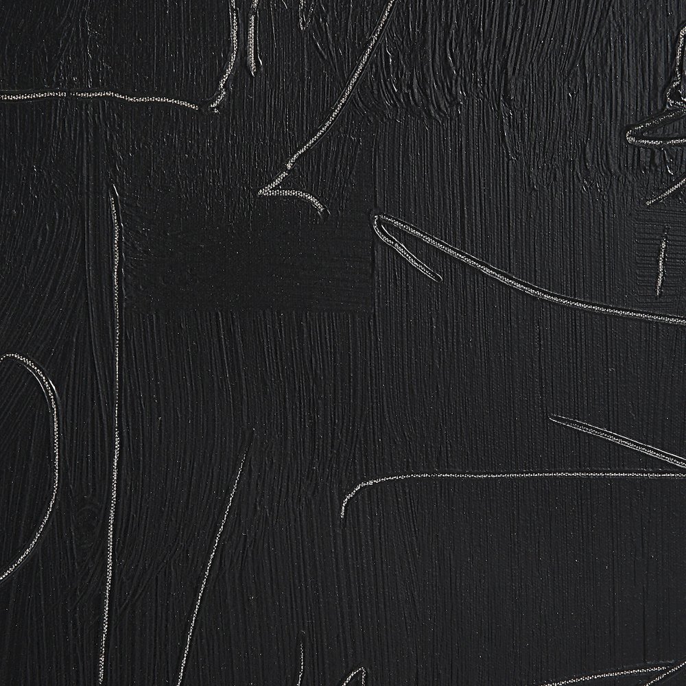 Haiku 40" Wide Canvas Art, Black. Picture 6