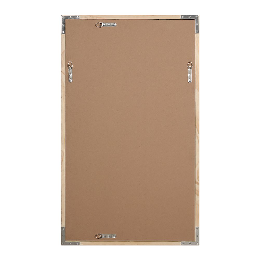 Canas 40" H x 24" W Wall Mirror, Brown. Picture 4