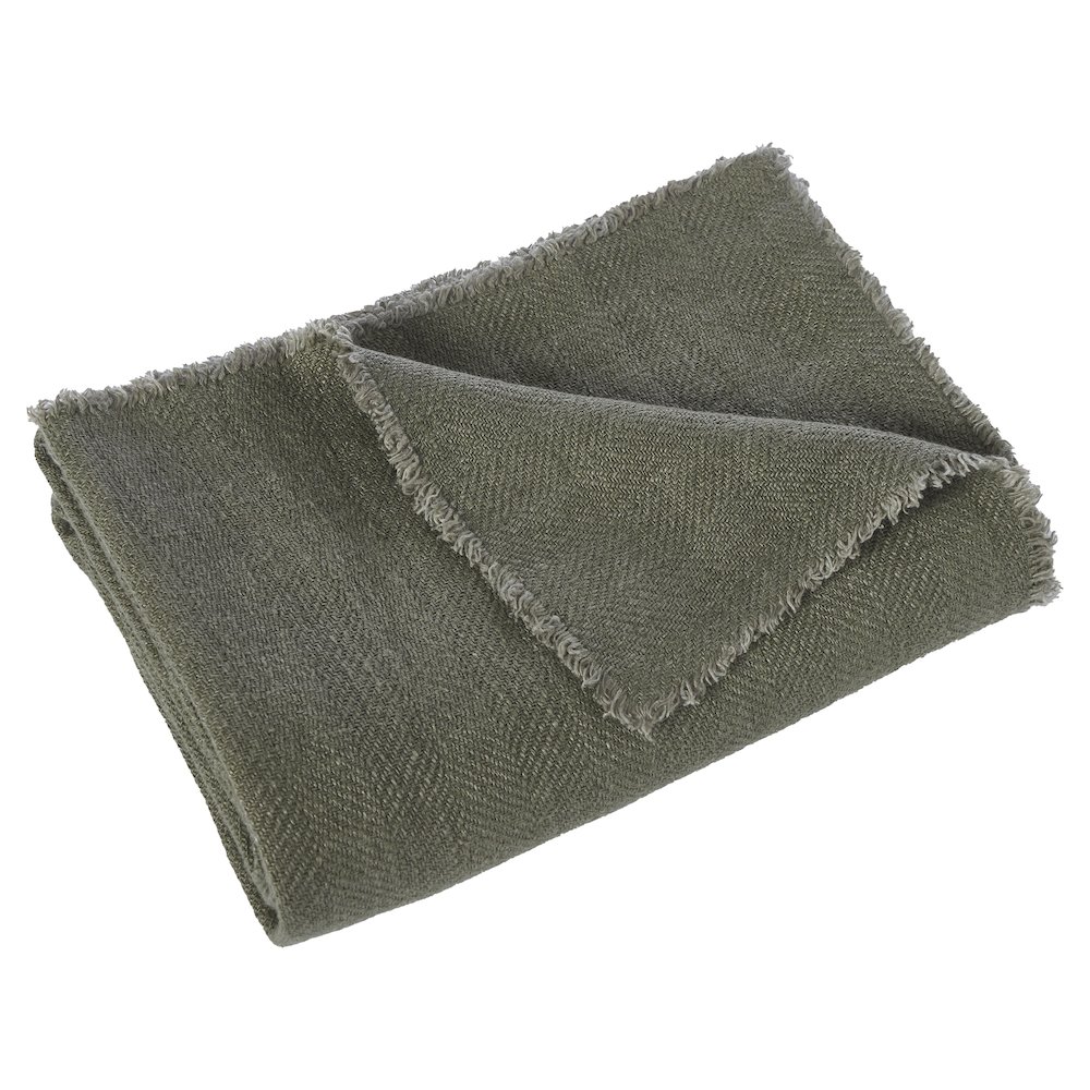 Vernier 70X50 Throw Blanket, Dark Green. Picture 1