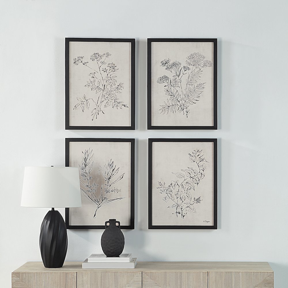Basset 18" Wide Wall Art With Wood Frame, Painted Black. Picture 2
