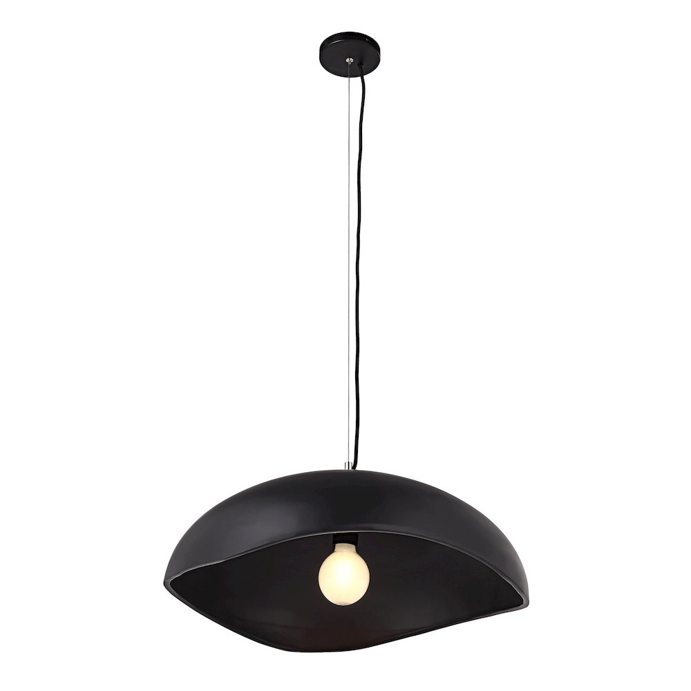 Filomena 22" Wide 1-Light Chandelier, Matte Black. Picture 3