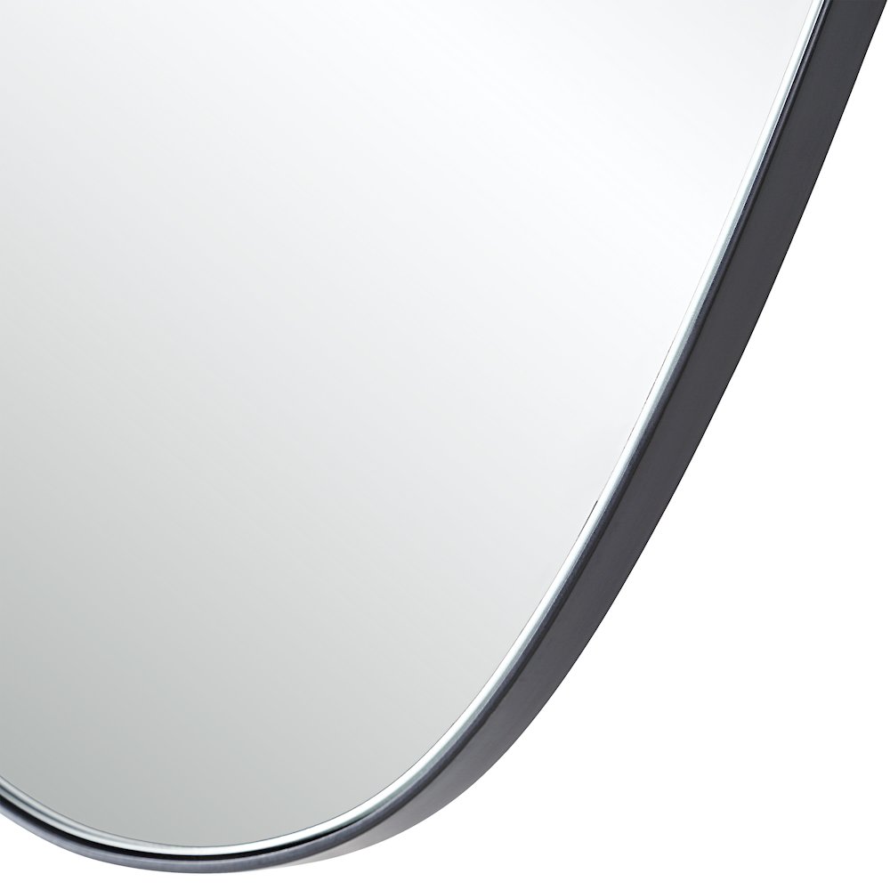 Gela 36" H x 23" W Wall Mirror, Black. Picture 5