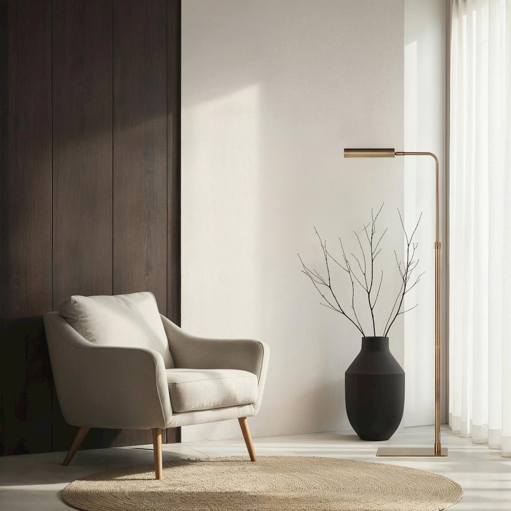 Kane 44.5" Height Floor Lamp, Yellow. Picture 2