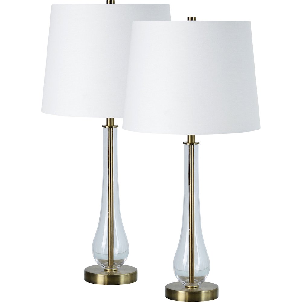 Nabi 26.5" Length Table Lamp- Set of two, Antique Brass. Picture 1
