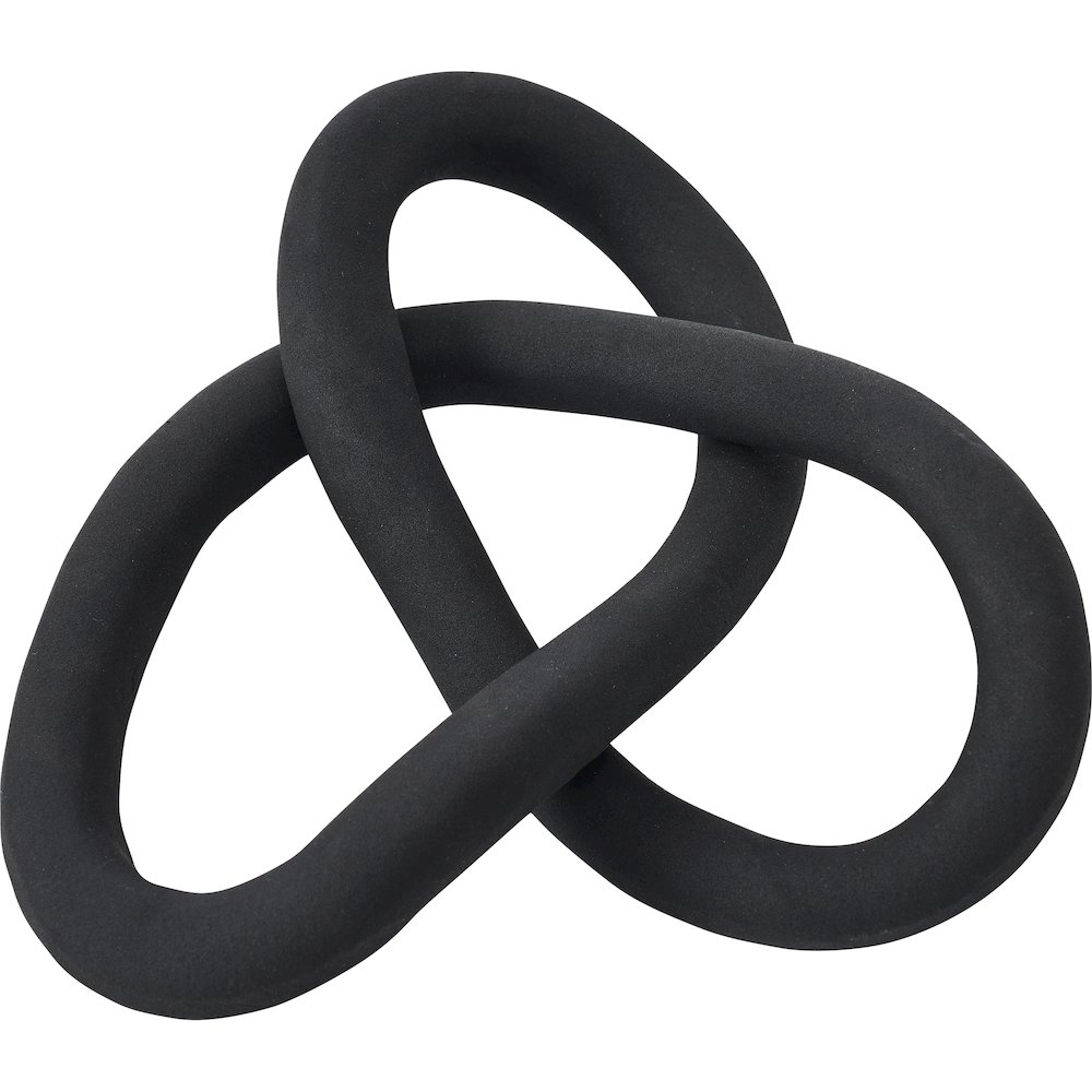 BINNA MATTE BLACK INFINITI KNOT DECORATIVE OBJECT. Picture 1