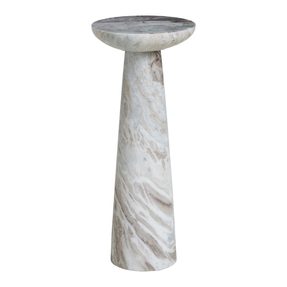 Mercura Indoor Mercury Black  Marble Side Table. Picture 1