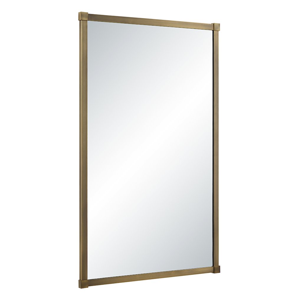 Khaya 35" H x 22" W Wall Mirror, Yellow. Picture 3