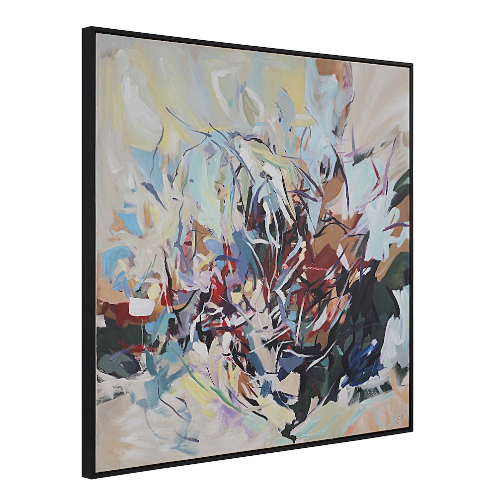 Iman 50" H x 50" W Canvas Art, White. Picture 3