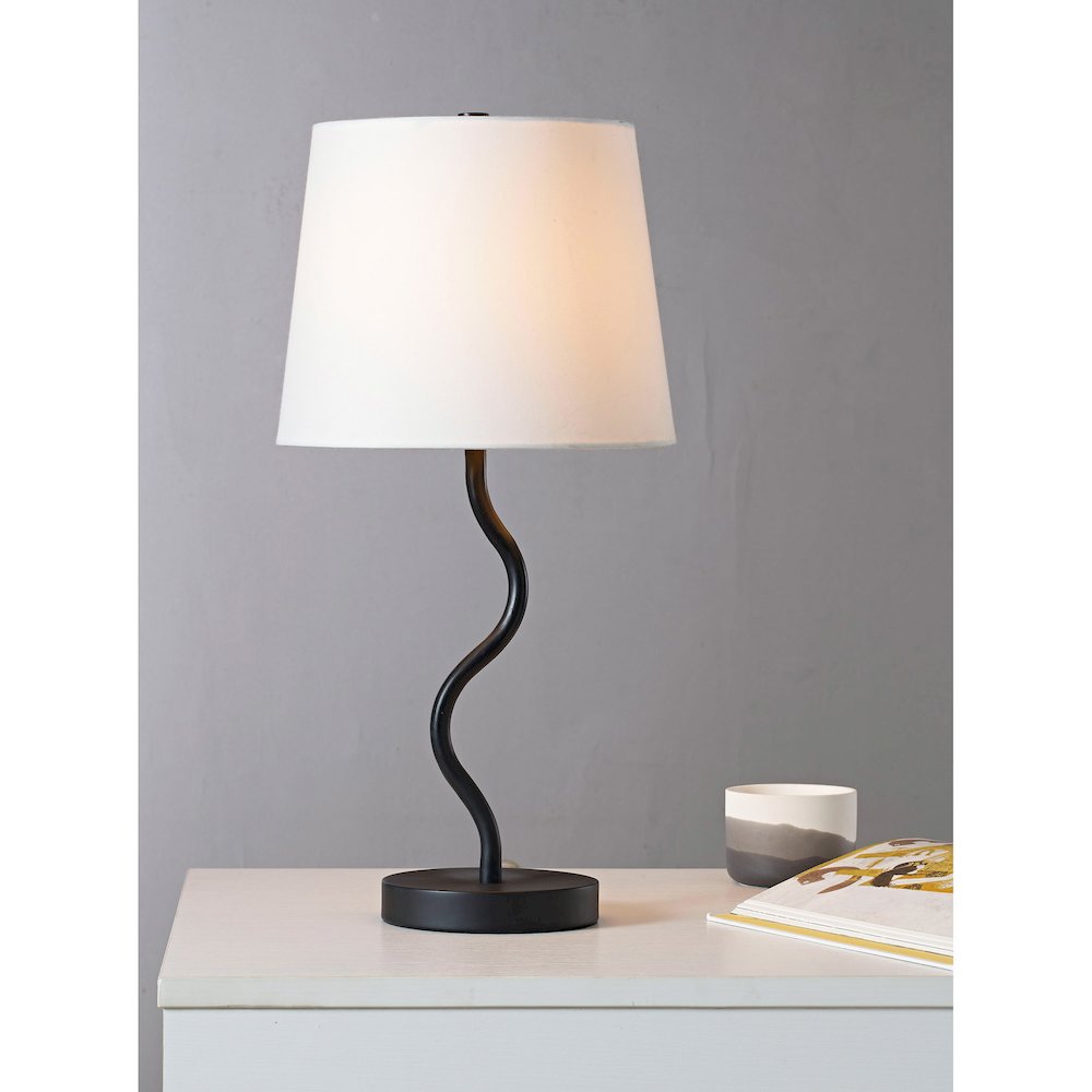 Mayssa 19.75" Length Table Lamp, Matte Black. Picture 5