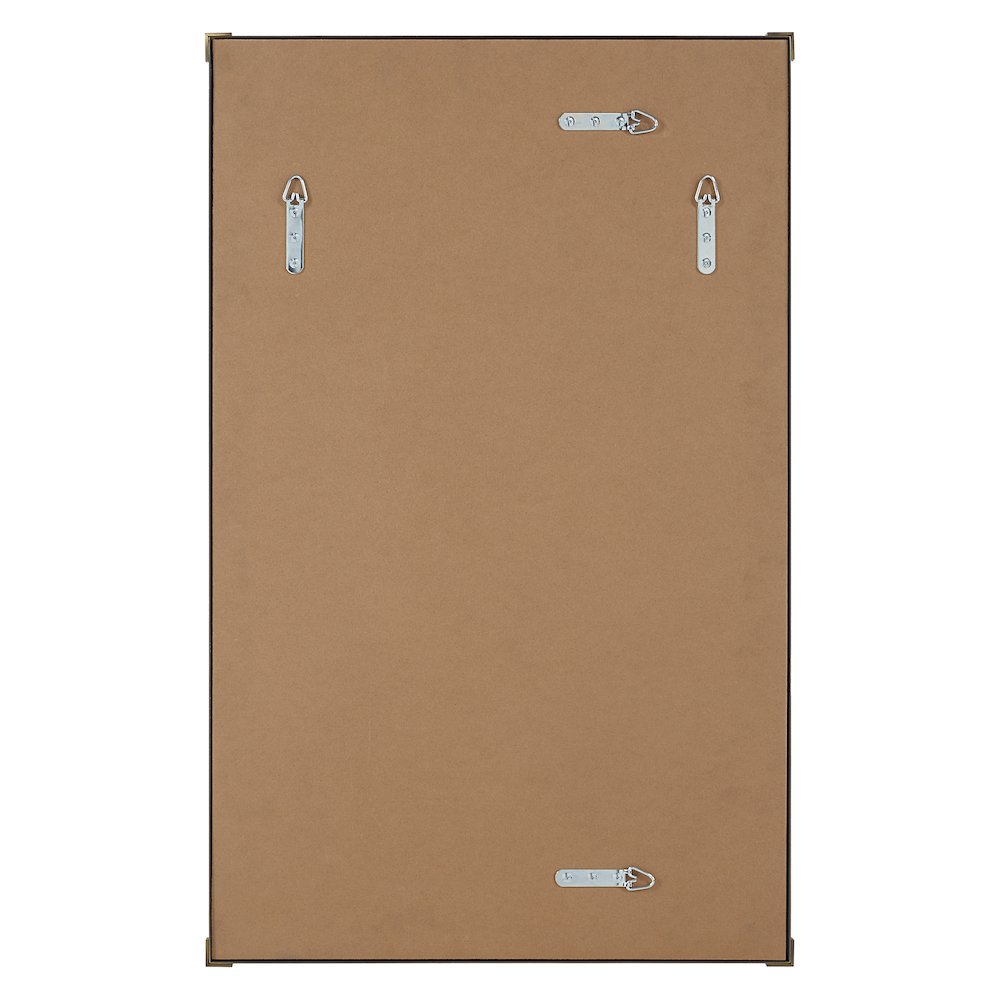 Khaya 35" H x 22" W Wall Mirror, Yellow. Picture 4