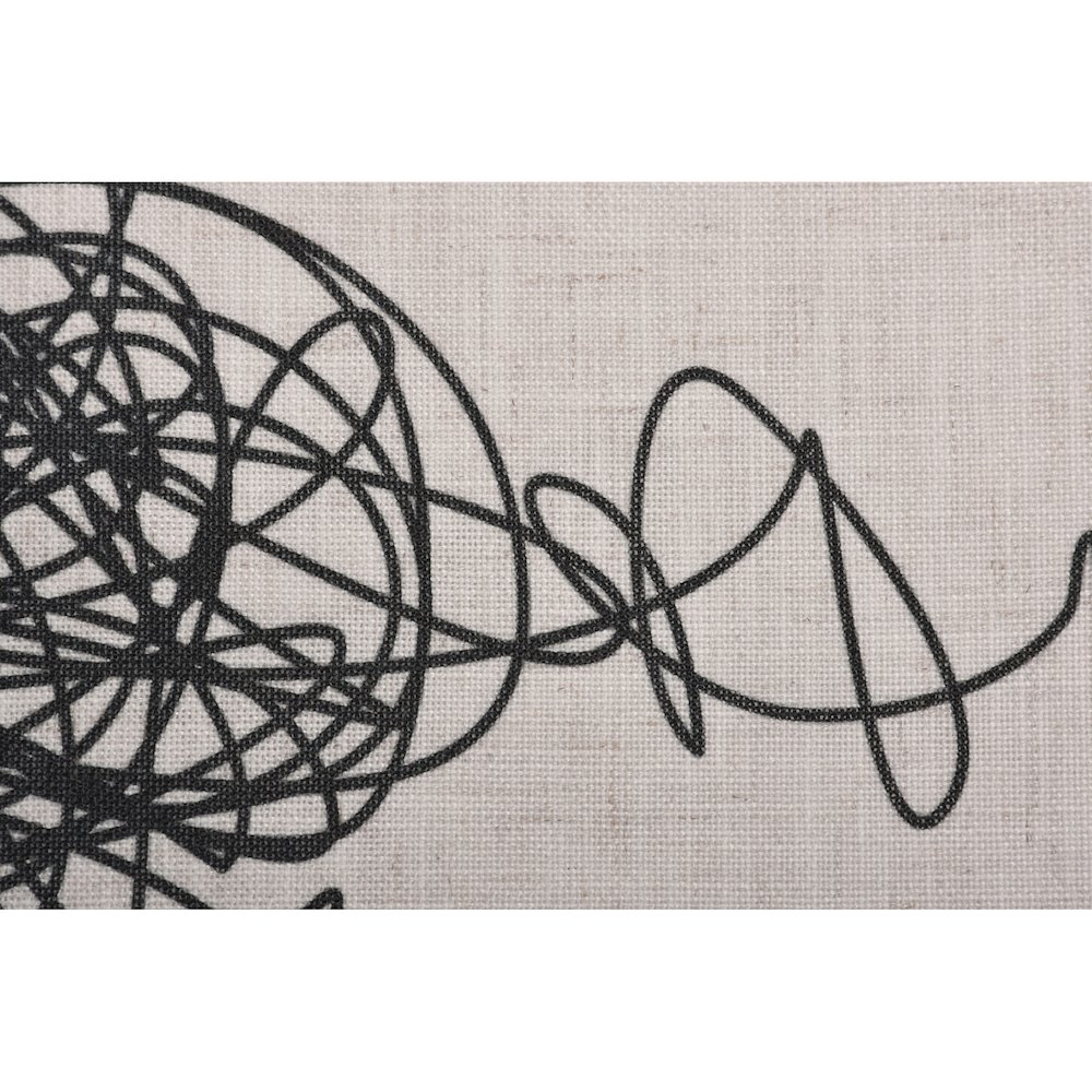 Knot 22 X 22 Indoor Pillow, Black. Picture 3