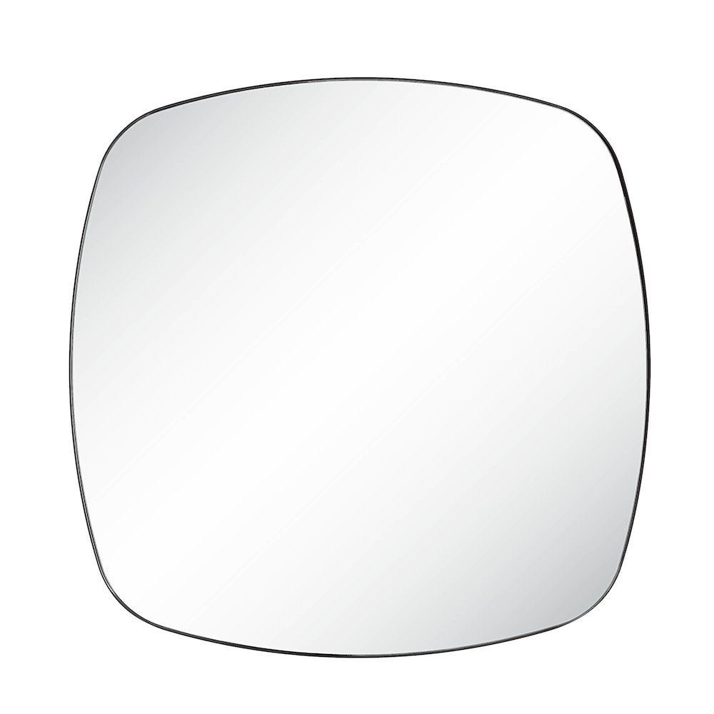 Sparti 36" Tall Square Wall Mirror, Black. Picture 3