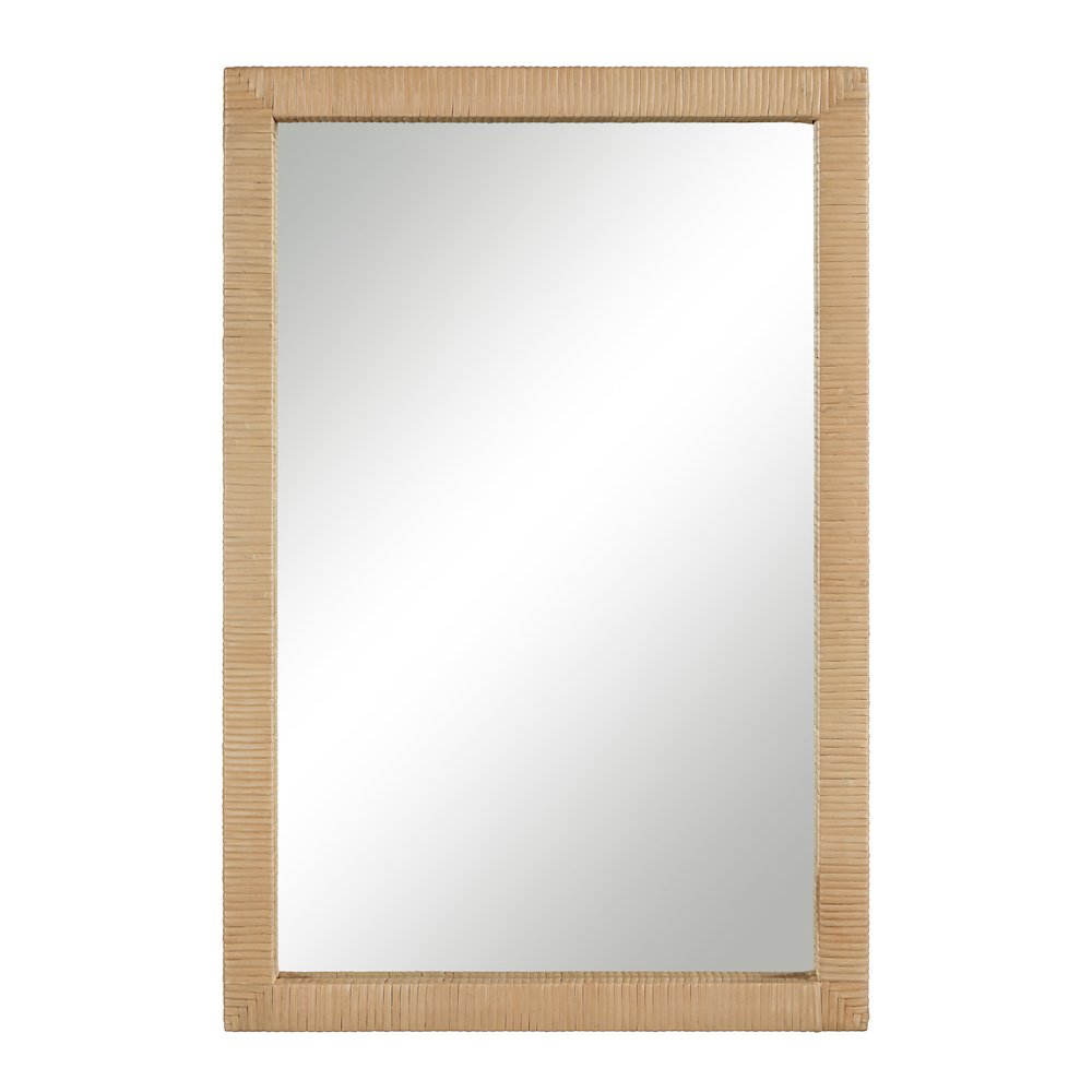 Sara 36" H x 24" W Wall Mirror, Brown. Picture 1