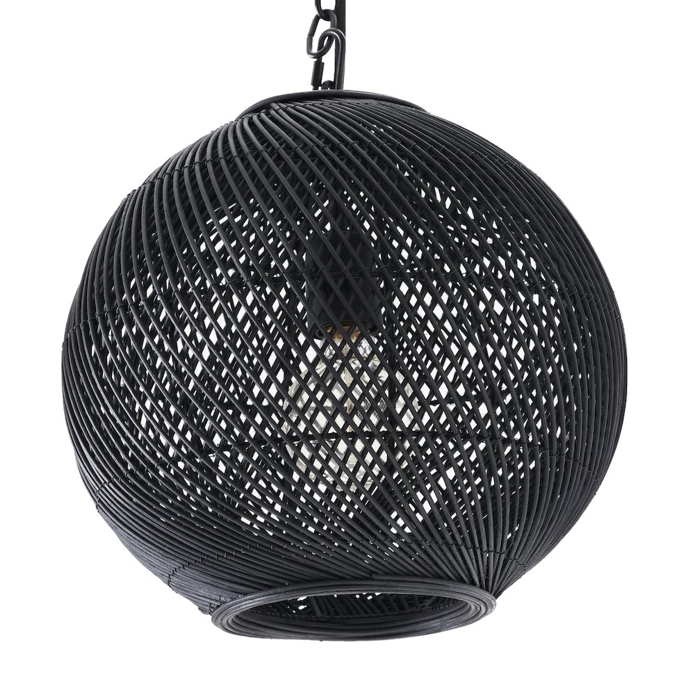 Romika 12.5" Wide 1-Light Chandelier, Matte Black. Picture 3