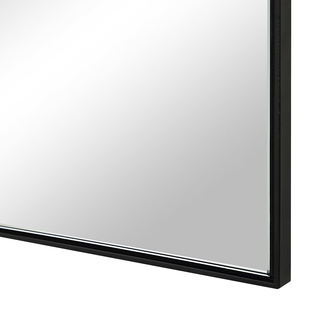 Loutro 36" H x 22" W Wall Mirror, Black. Picture 5