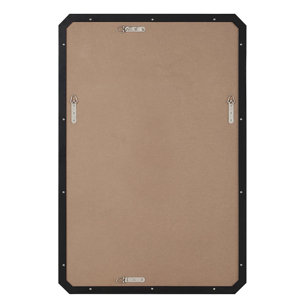Jace 36" H x 24" W Wall Mirror, Black. Picture 4