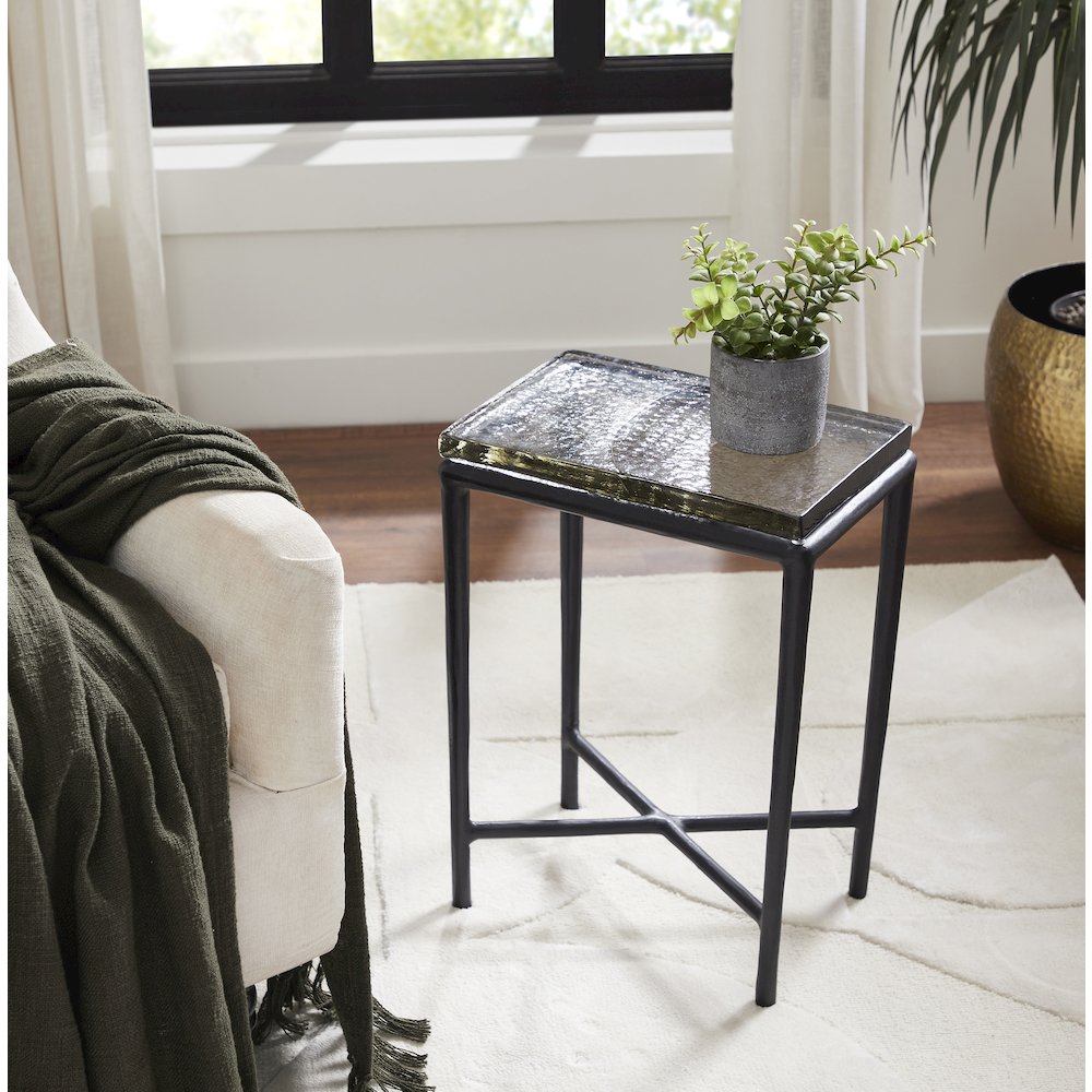 Aria Side Table In Black Color. Picture 2