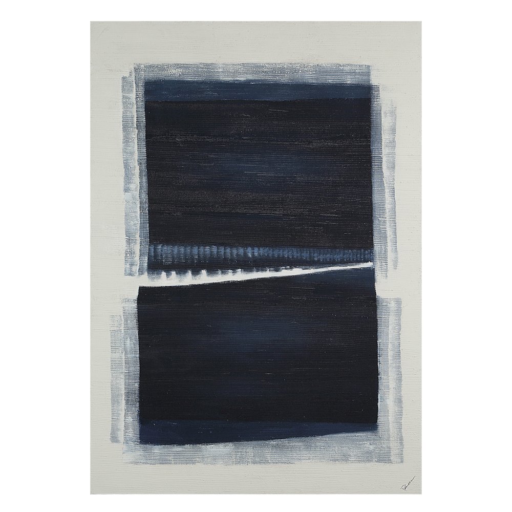 Ibiza 62" H x 44" W Canvas Art, Blue. Picture 1